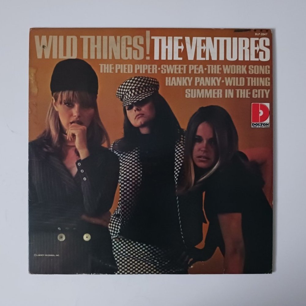 Vintage The Ventures Wild Things! vinyl LP record, 1966 first pressing, original